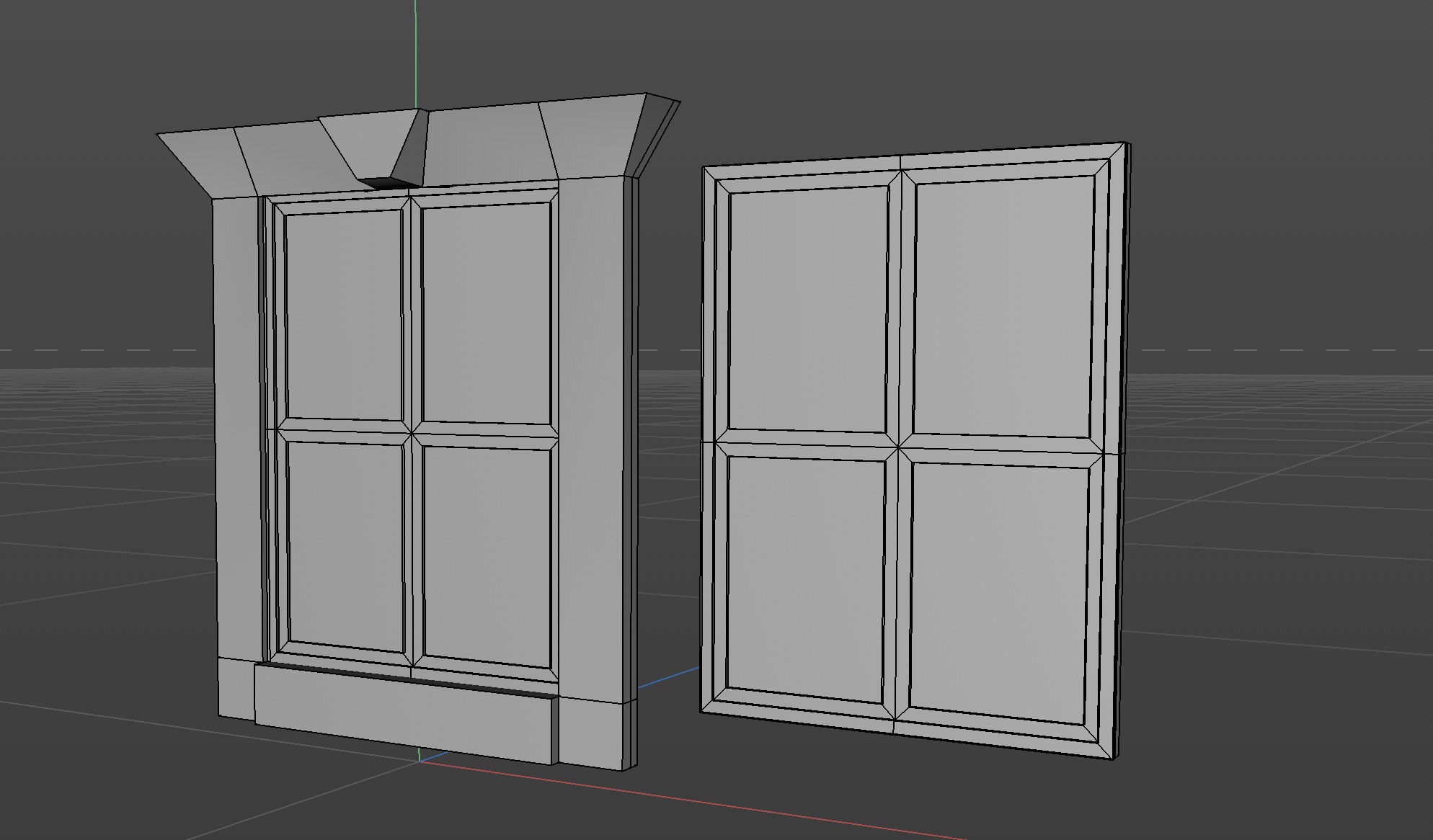 [Cinema 4D] 押し出しを使って窓のフレームを作ってみよう！