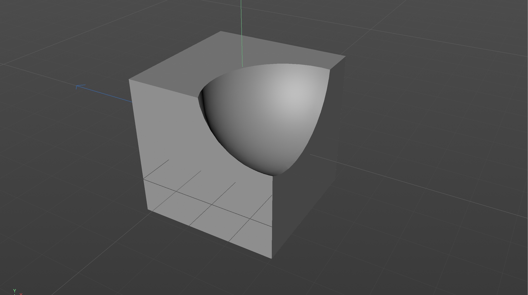[Cinema 4D] ブール(Boolean)を使って2つのオブジェクトを合体したり、くり抜く方法